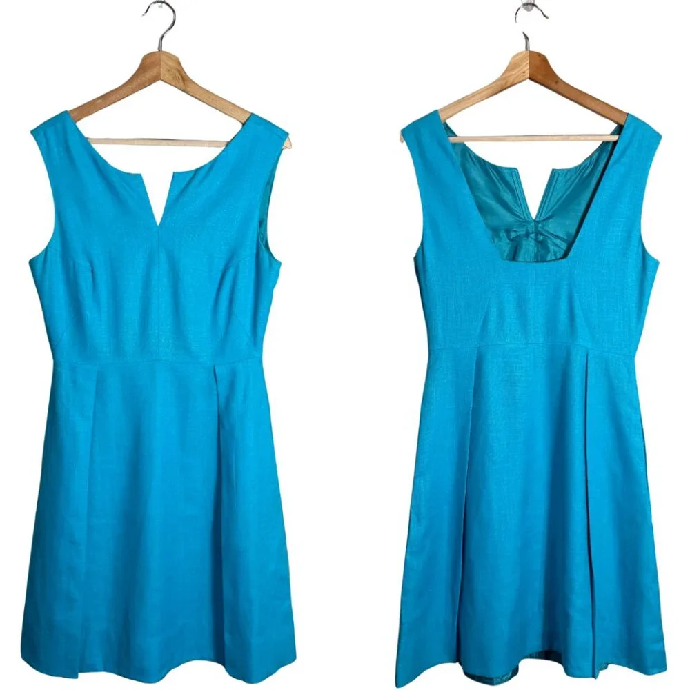 Turquoise/Cerulean Kate Spade Sleeveless Dress